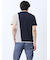 ポンチ配色 クルーネック半袖Tシャツ