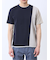 ポンチ配色 クルーネック半袖Tシャツ