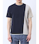 ポンチ配色 クルーネック半袖Tシャツ