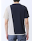 ポンチ配色 クルーネック半袖Tシャツ