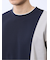 ポンチ配色 クルーネック半袖Tシャツ