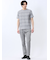メッシュ かすれプリント クルーネック半袖Tシャツ