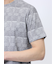 メッシュ かすれプリント クルーネック半袖Tシャツ
