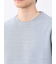 ピンタックボーダー クルーネック半袖Tシャツ