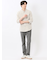 TechLinen バンドカラー 7分袖シャツ