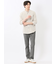 TechLinen バンドカラー 7分袖シャツ