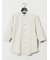 TechLinen バンドカラー 7分袖シャツ