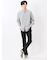 TechLinen バンドカラー 7分袖シャツ