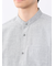 TechLinen バンドカラー 7分袖シャツ