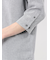 TechLinen バンドカラー 7分袖シャツ