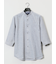TechLinen バンドカラー 7分袖シャツ