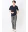 プレーティングジャガード Vネック半袖Tシャツ