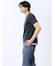 メランジポンチ キーネック半袖Tシャツ