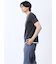 メランジポンチ キーネック半袖Tシャツ
