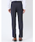 軽量 スリムフィット ノータックパンツ 千鳥紺