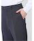 軽量 スリムフィット ノータックパンツ 千鳥紺