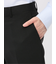 軽量 スリムフィット ノータックパンツ 組織黒