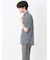 小紋プリント ボタンダウン半袖シャツ