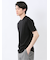 【DRESS T-SHIRT】綿ストレッチ スロープネック半袖Tシャツ