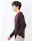 リンクスボーダージャガード クルーネック長袖Tシャツ
