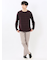 リンクスボーダージャガード クルーネック長袖Tシャツ