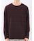リンクスボーダージャガード クルーネック長袖Tシャツ