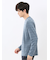 リンクスボーダージャガード クルーネック長袖Tシャツ