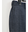 TechMove スリムフィット ノータックパンツ チェック紺(セットアップ可能)