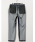TechMove スリムフィット ノータックパンツ チェック紺(セットアップ可能)