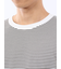 マルチボーダー クルーネック長袖Tシャツ