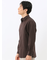 綿混 起毛ワッフル レギュラーカラー長袖シャツ