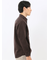 綿混 起毛ワッフル レギュラーカラー長袖シャツ