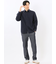 綿混 起毛ワッフル レギュラーカラー長袖シャツ