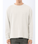 ウェーブジャガード クルーネック長袖Tシャツ