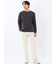 ウェーブジャガード クルーネック長袖Tシャツ
