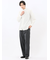 コットンタイプライター バンドカラー長袖シャツ