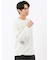 バスケットジャガード クルーネック長袖Tシャツ