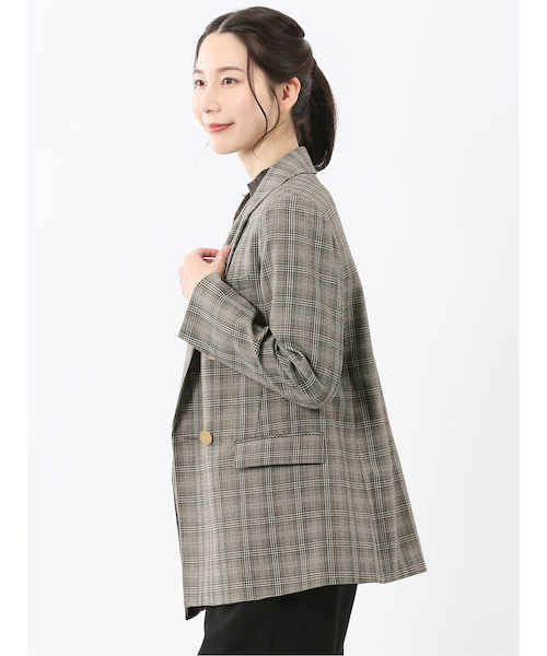 ストレッチウォッシャブル チェック柄 リラクシング ダブル