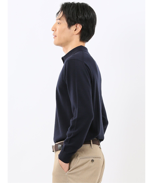 ウォッシャブル ウール混 ニットポロ｜タカキューの通販｜&mall