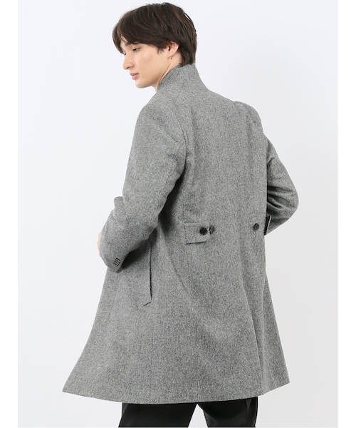 新品★renoma HOMME カシミヤアンゴラ混ウール スタンドコート アンゴラ混ウール スタンドコート 無地黒【renoma HOMME】:TAKA-Q通販