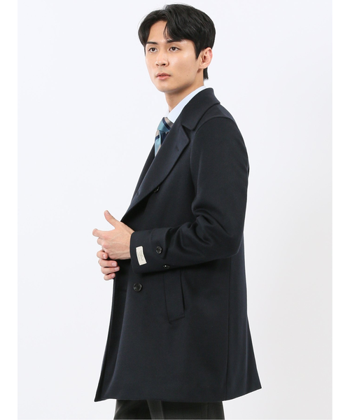 ウールビーバー ブラックウォッチピーコート ebure/エブール｜「エブール」の秋冬コートを徹底解説！｜エル・ショップ