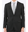 ストレッチウォッシャブル スリムフィット 2ボタン2ピーススーツ 組織黒