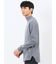 【WEB限定】KAITEKI+ ストレッチワッフル モックネック長袖Tシャツ