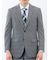 ストレッチウォッシャブル スリムフィット 2ボタン2ピーススーツ グレンチェックグレー