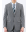 ストレッチウォッシャブル スリムフィット 2ボタン2ピーススーツ グレンチェックグレー