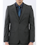 超光沢ウール混ストレッチ スリムフィット 2ボタン3ピーススーツ シャドーカルゼグレー