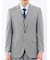 光沢ウール混 レギュラーフィット 2ボタン3ピーススーツ ストライプグレー