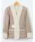 ダブルクロス カラーレスジャケット ベージュ(セットアップ可能)