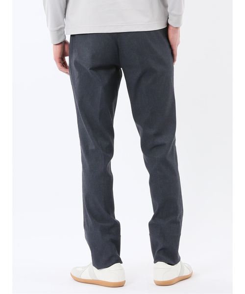 クロスストレッチ スリムフィット ノータックスラックス 紺