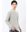 バーズアイジャガード クルーネック長袖Tシャツ